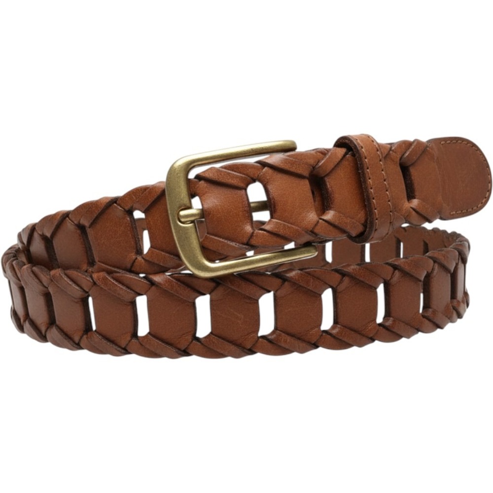Unbranded Woven Leather Belt Mens 36 Brown Vintage Full Grain Cowhide Argentina